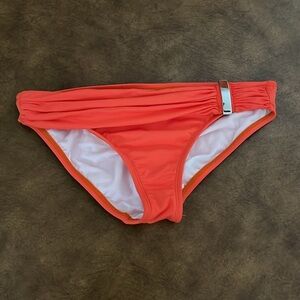2Bamboo Women’s Ruched Burnt Orange Bikini Bottoms Size M